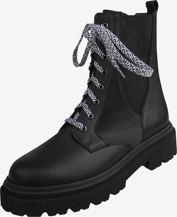 Lei by tessamino Lace-Up Ankle Boots 'Frizzi' in Black: front