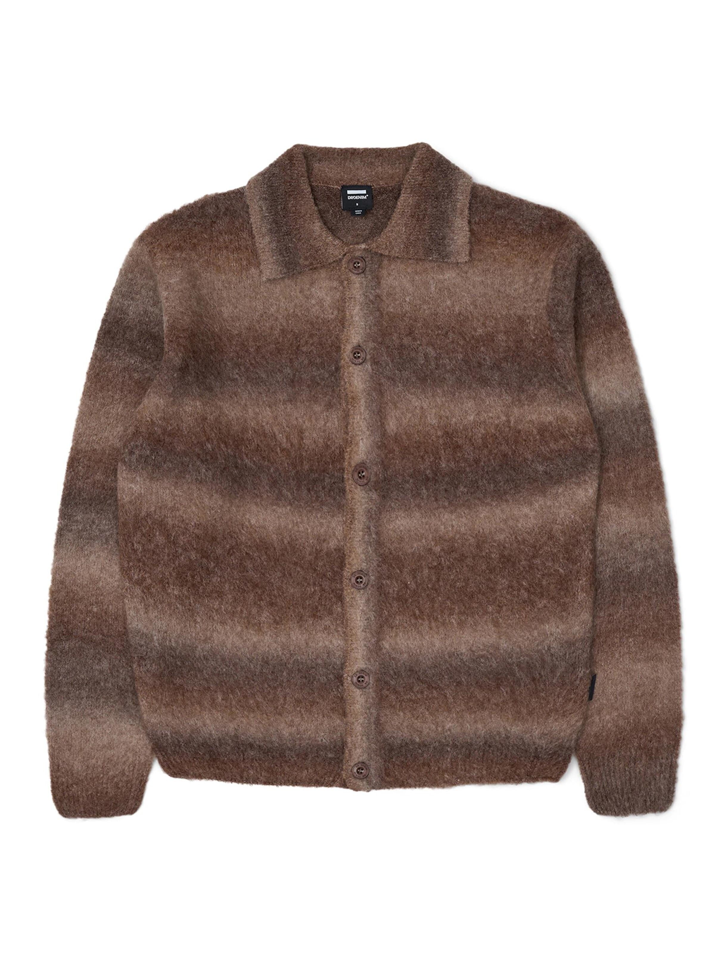 Dr. Denim Gebreid vest 'Quillion' in Bruin: voorkant