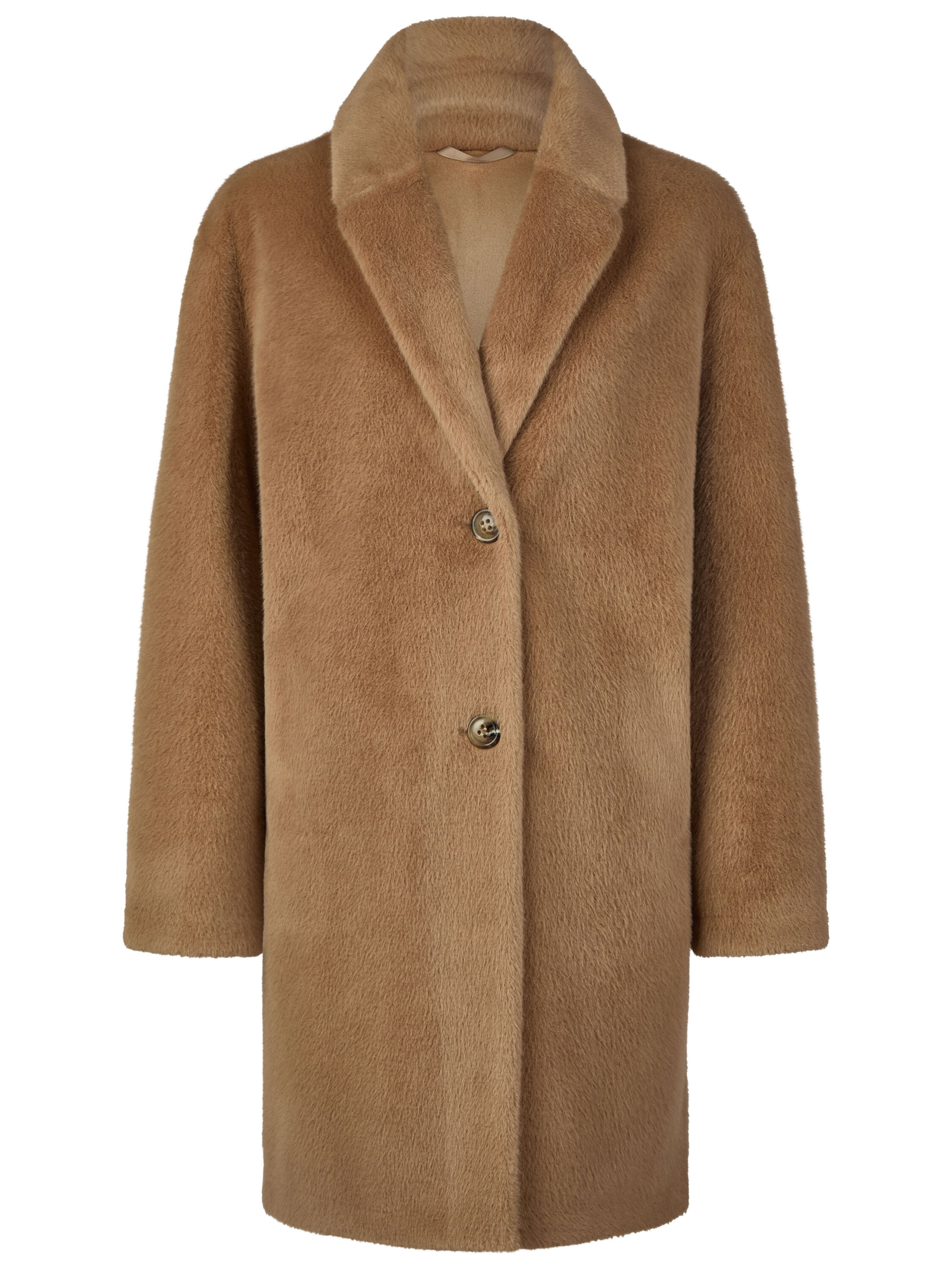 White Label Between-Seasons Coat in Brown: front