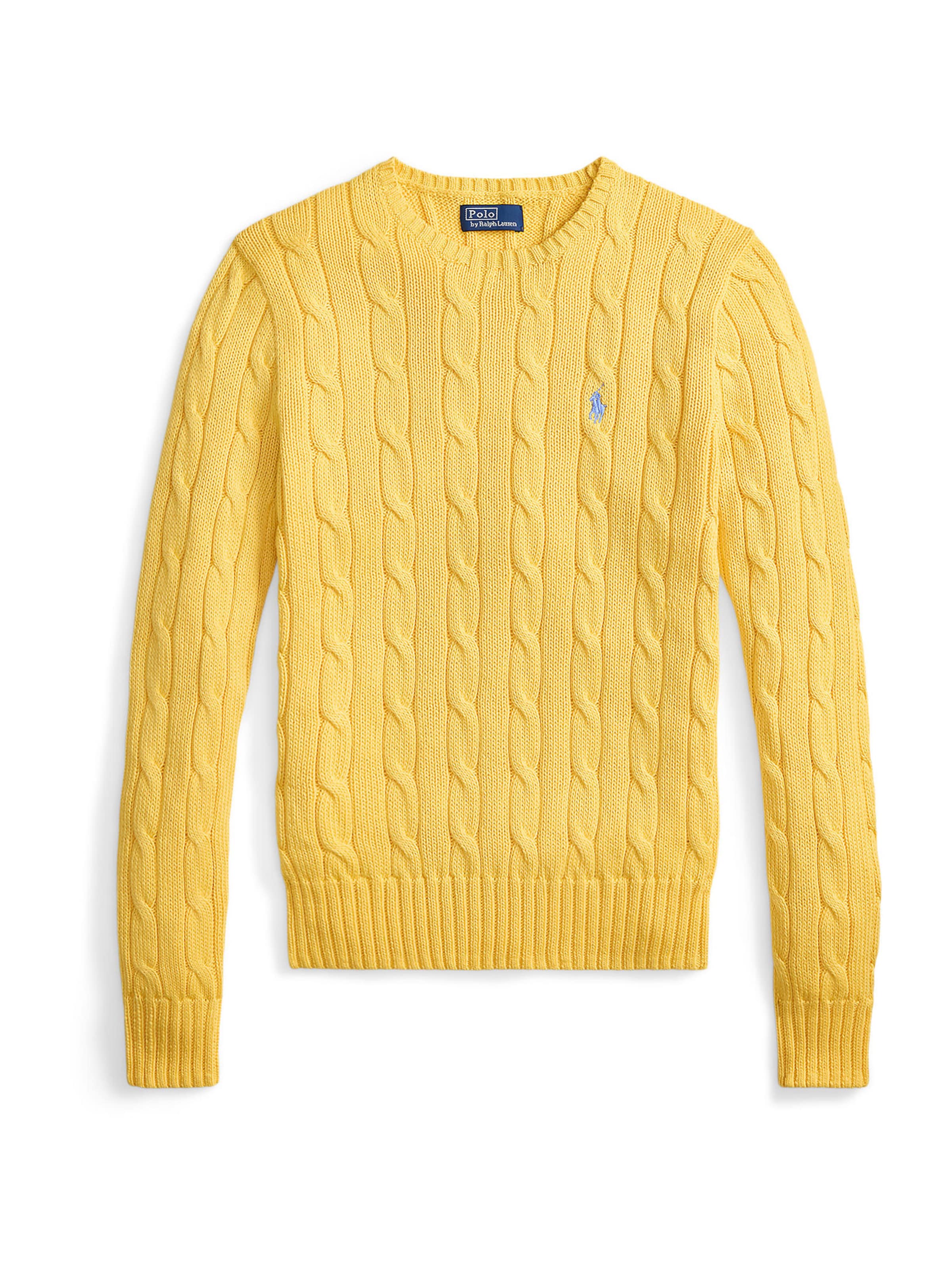 Pulover de la Polo Ralph Lauren pe galben: față