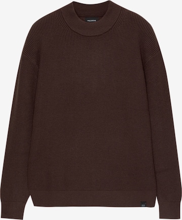 Pull&Bear Sweter w kolorze brązowy: przód