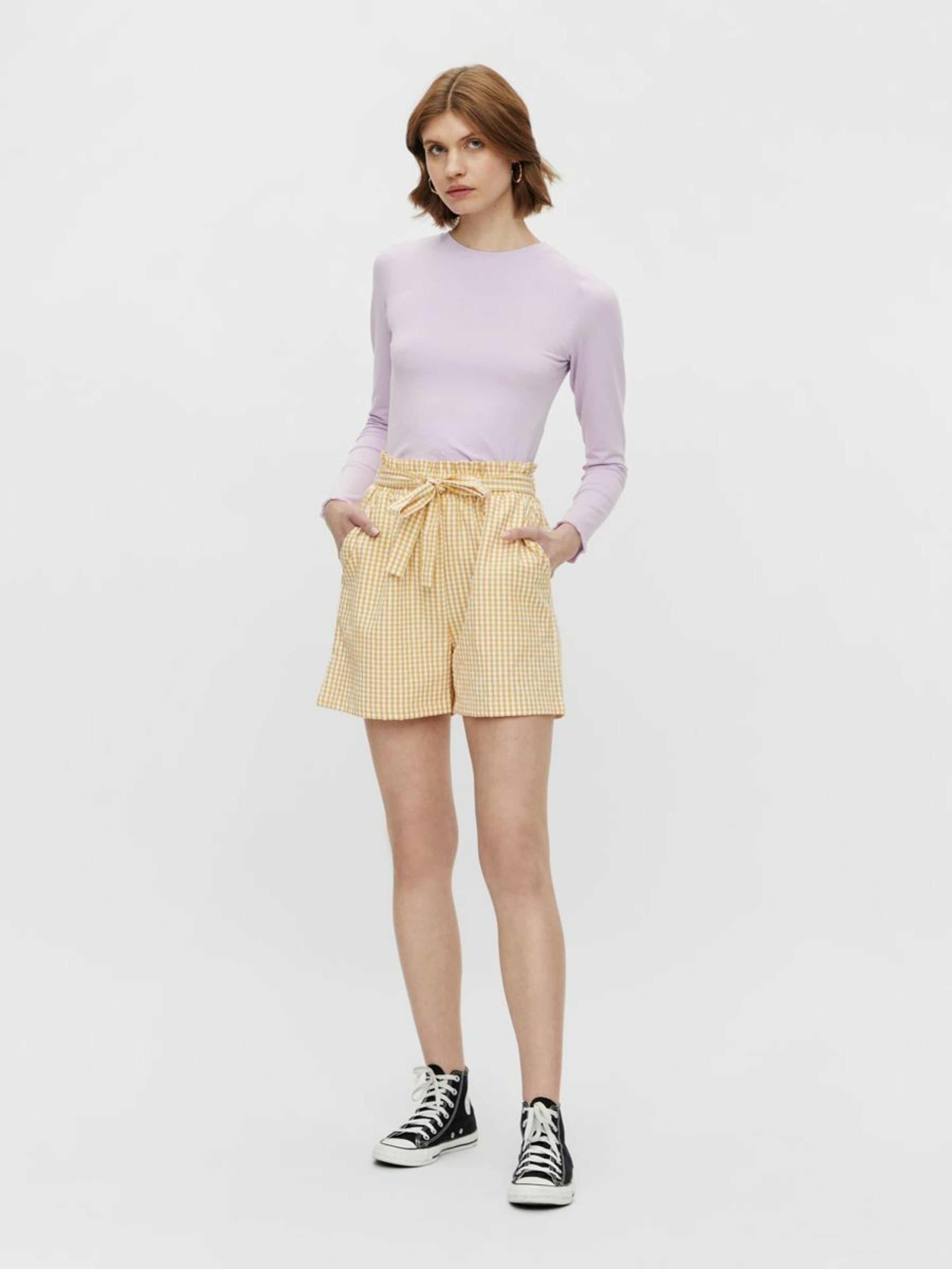 Frauen Hosen PIECES Shorts 'Nina' in Goldgelb - VS52738 Frauen Hosen PIECES Shorts 'Nina' in Goldgelb - VS52738
