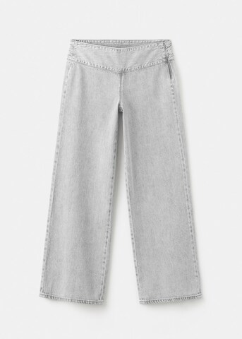 MANGO TEEN Wide leg Jeans 'Soft' in Grey