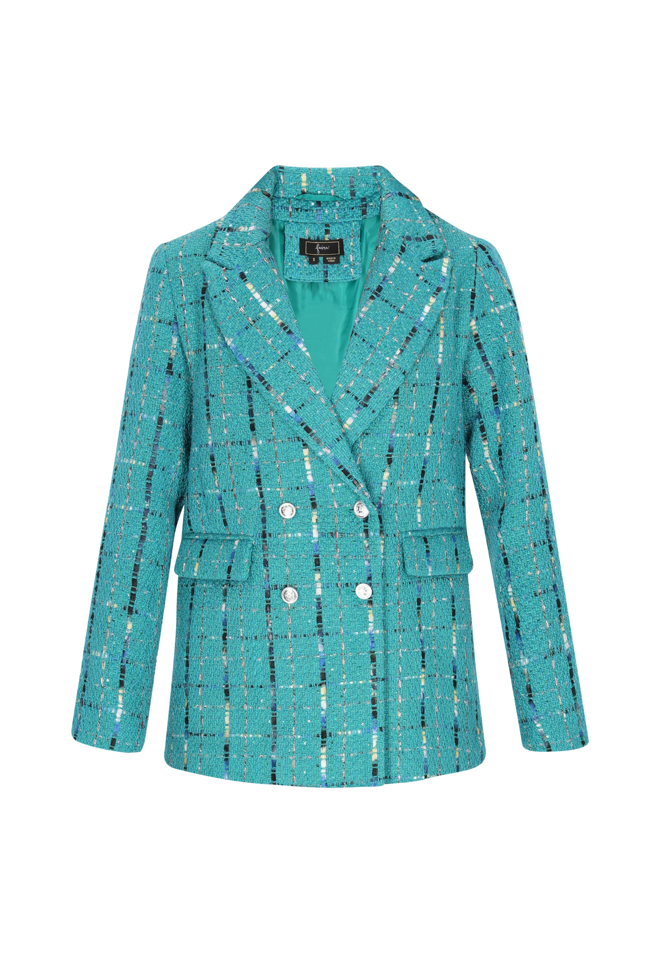 Blazer di faina in verde: frontale