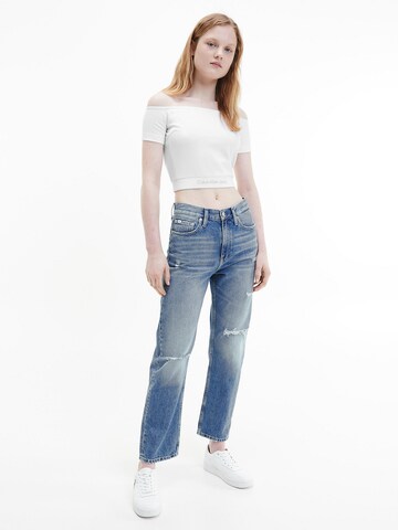 Regular Tricou de la Calvin Klein Jeans pe alb