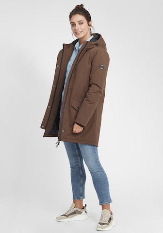 Oxmo Between-Seasons Parka 'Tamila' in Brown