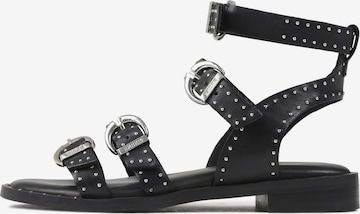 BRONX Strap Sandals ' Thrill ' in Black: front