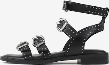 BRONX Sandalen met riem ' Thrill ' in Zwart: voorkant