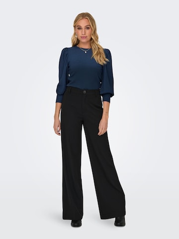 Wide Leg Pantalon à plis 'FLAX-DEVI' ONLY en bleu