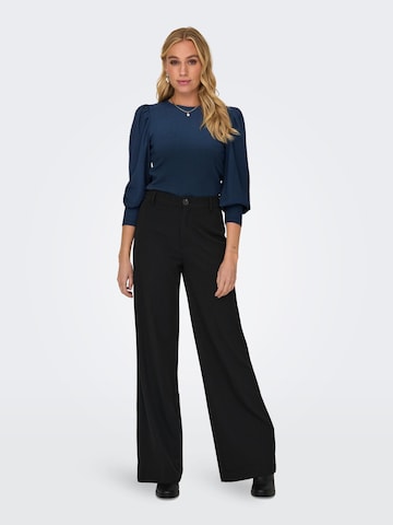 ONLY Wide leg Pleated Pants 'FLAX-DEVI' in Blue