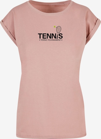 T-shirt 'Tennis Racket' Merchcode en rose : devant