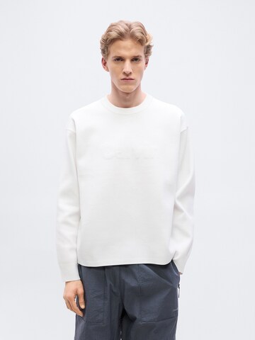 Calvin Klein Jeans Μπλούζα φούτερ σε λευκό: μπροστά