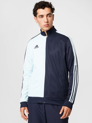 ADIDAS SPORTSWEAR Training Jacket 'Tiro Half & Half' in Blue: front