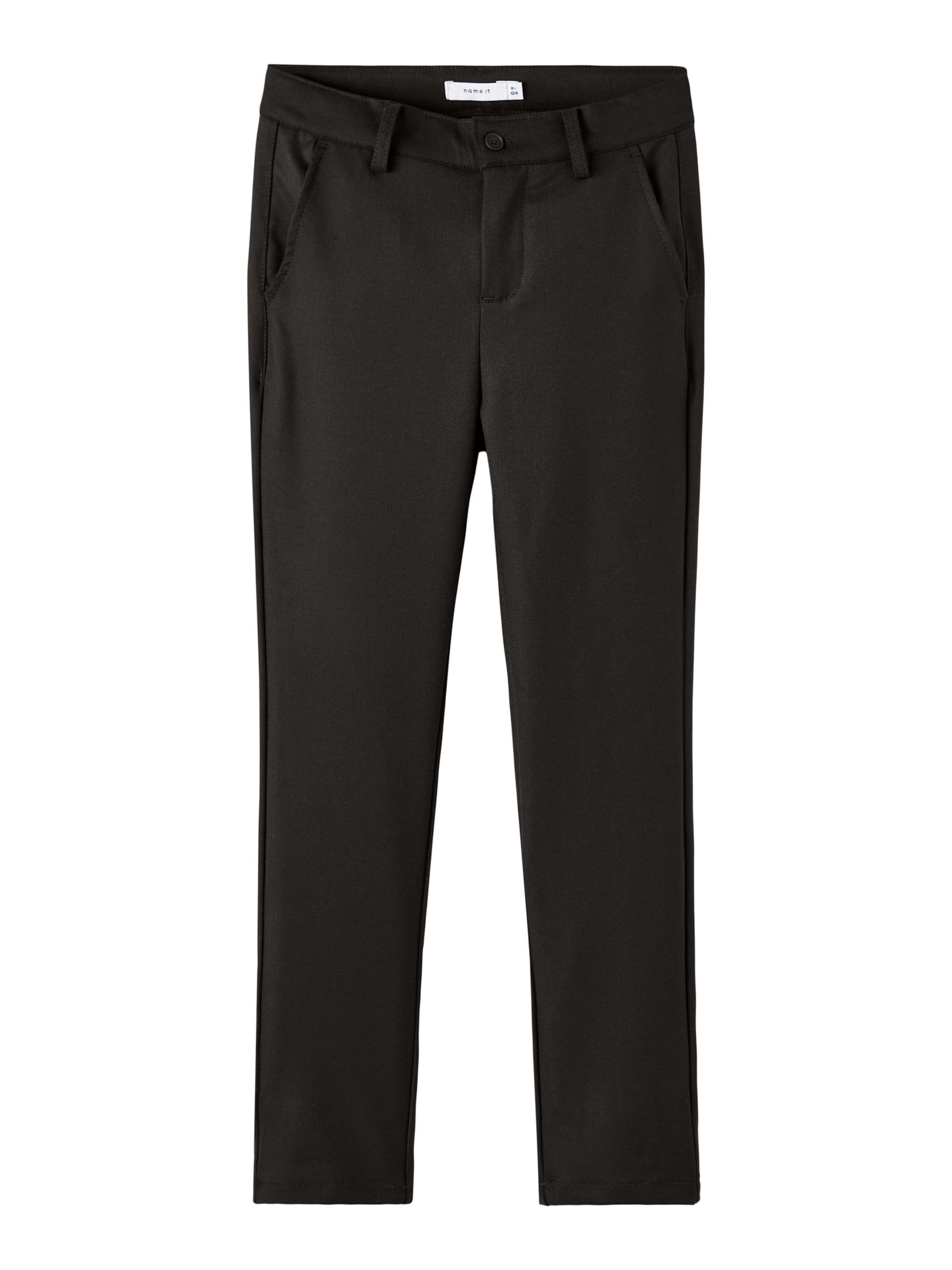 NAME IT - regular Pantalón en negro: frente
