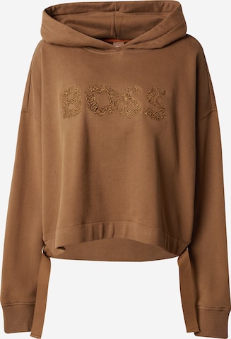 BOSS Orange - Sweatshirt 'Eblousa' em castanho: frente