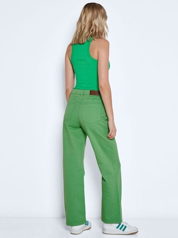 Noisy may Wide leg Jeans 'Amanda' in Groen