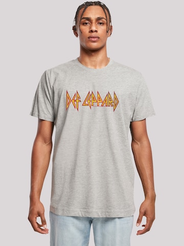 F4NT4STIC Shirt 'Def Leppard' in Grau: Vorderseite