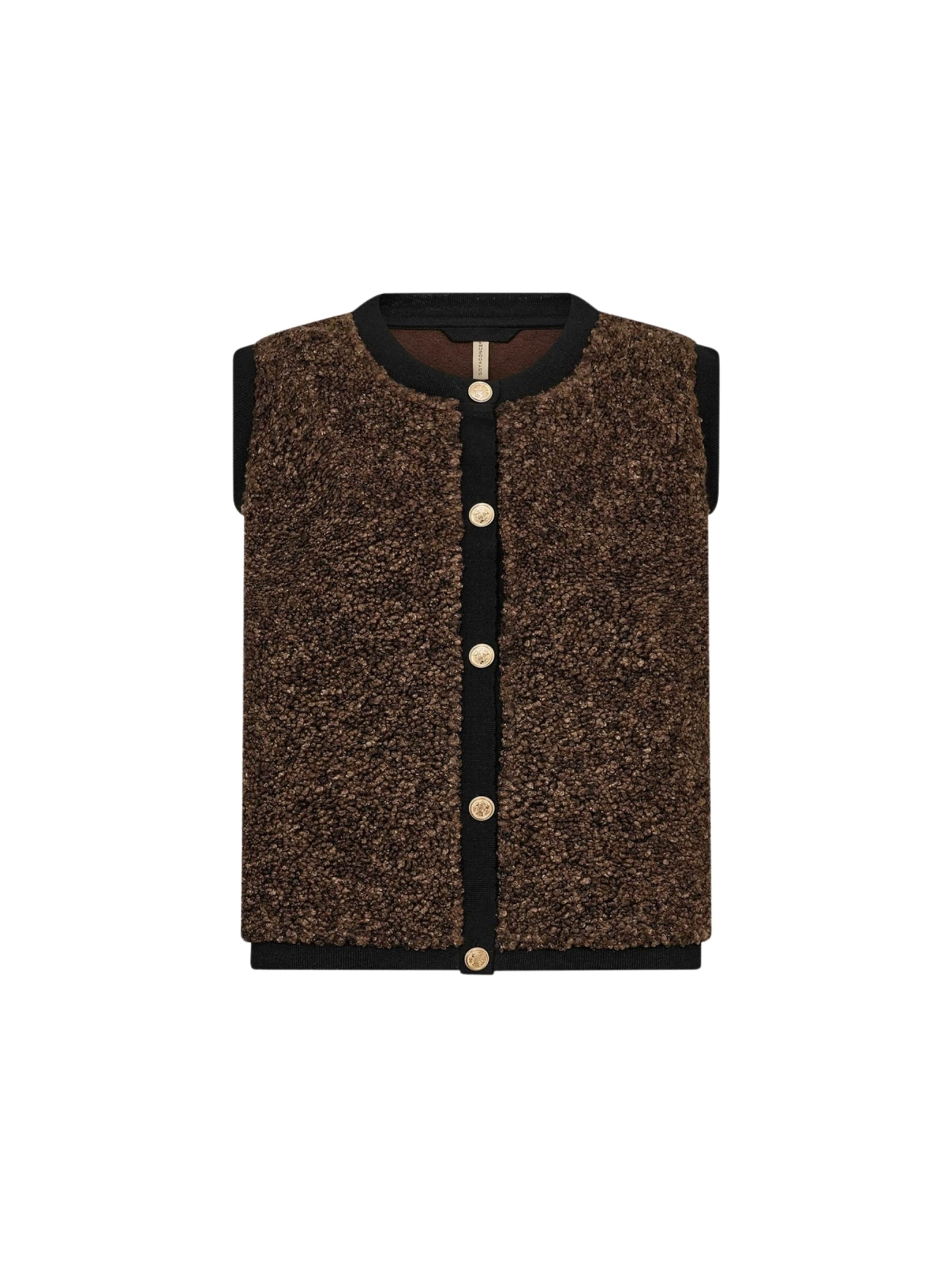 Soyaconcept - Colete ' SC-BESSIE ' em castanho: frente