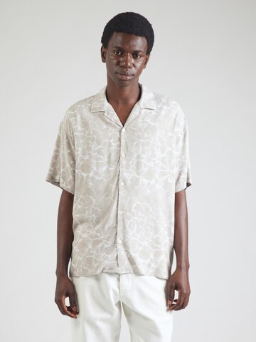 JACK & JONES Comfort fit Overhemd 'JCOInfinity' in Beige: voorkant