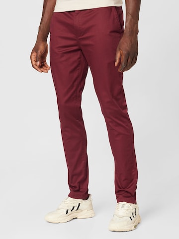 SCOTCH & SODA Slimfit Παντελόνι τσίνο σε κόκκινο: μπροστά