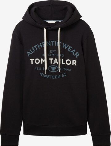 Sweat-shirt TOM TAILOR en noir : devant