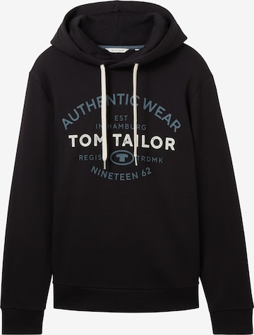 TOM TAILOR - Sweatshirt em preto: frente