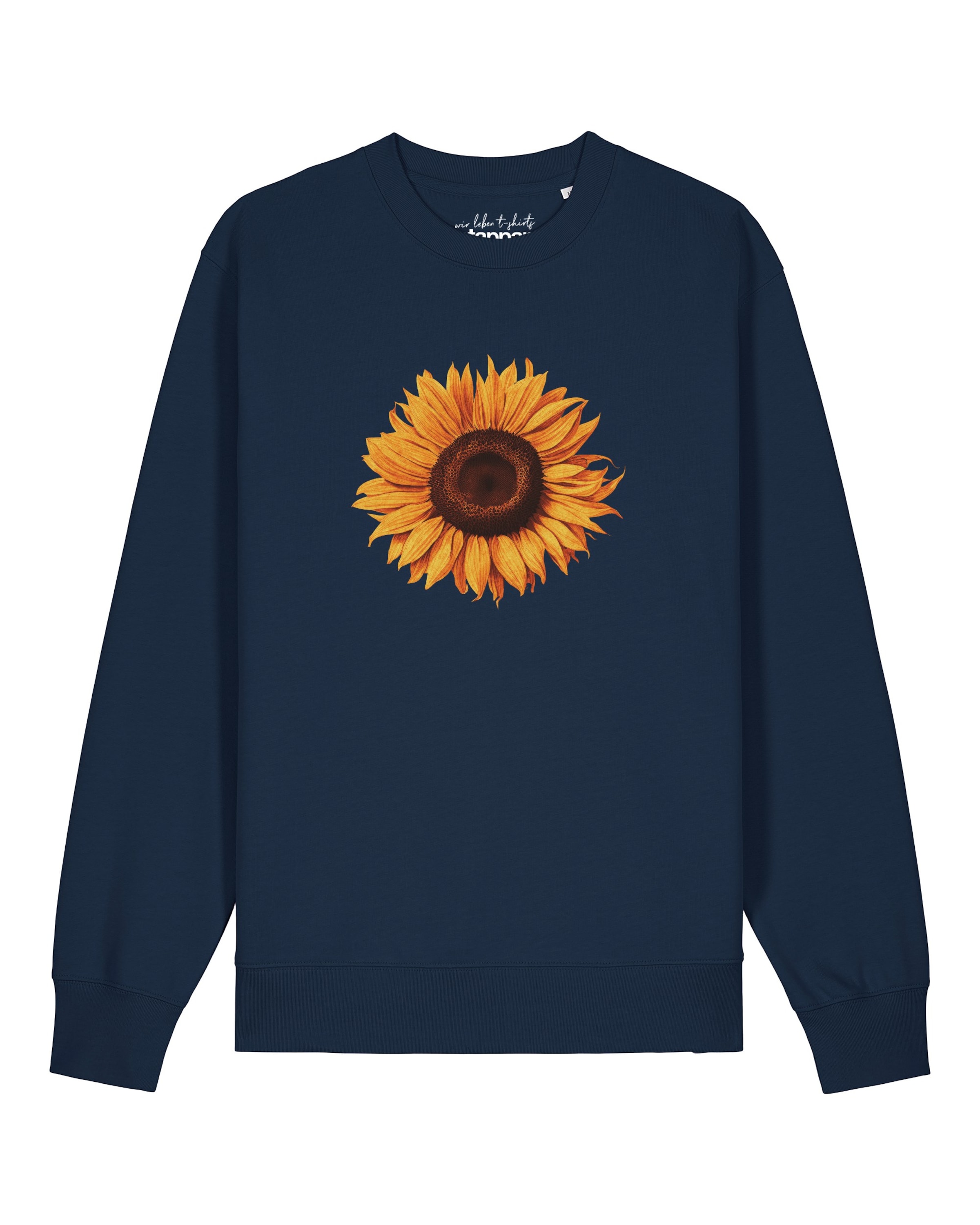 Watapparel Sweatshirt ' Sonnenblume ' in Blauw: voorkant