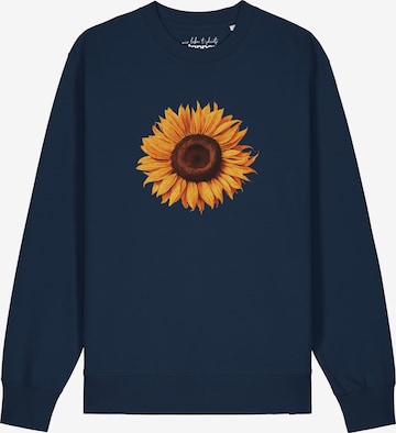 Watapparel Sweatshirt ' Sonnenblume ' in Blauw: voorkant