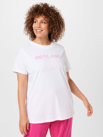 ONLY Carmakoma - Camiseta 'Pink' en blanco: frente