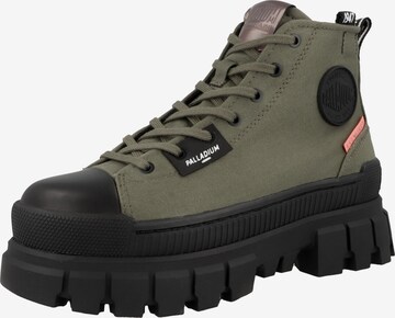 Bottines à lacets ' Revolt Hi Tx ' Palladium en vert : devant