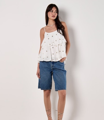 Apricot Top in White