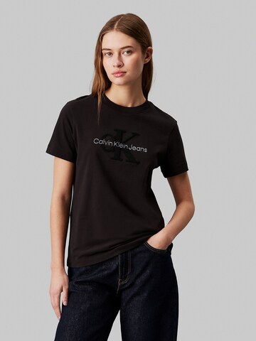 Calvin Klein Jeans Shirt in Zwart: voorkant