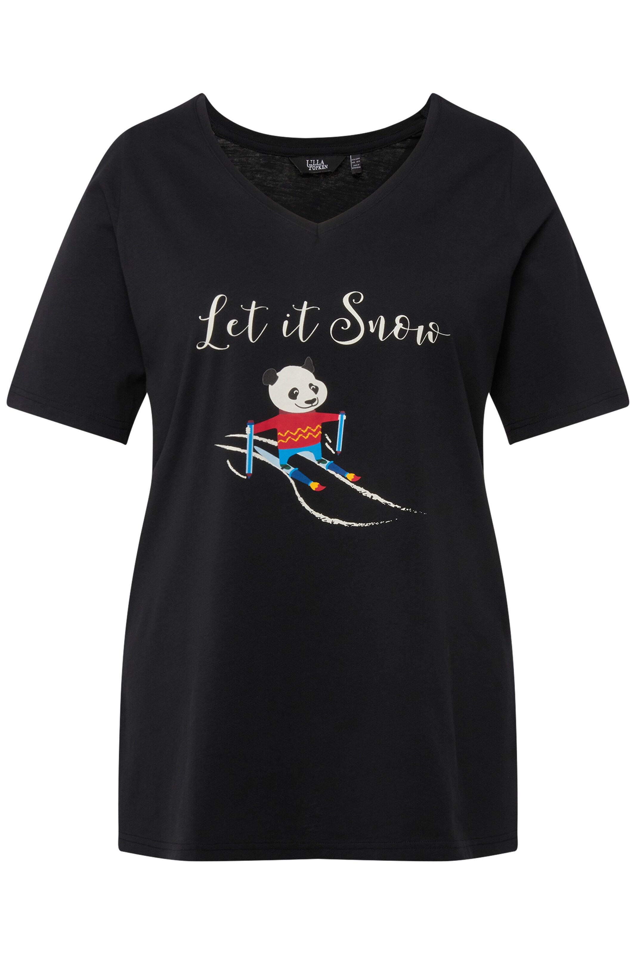 T-shirt Ulla Popken en noir : devant