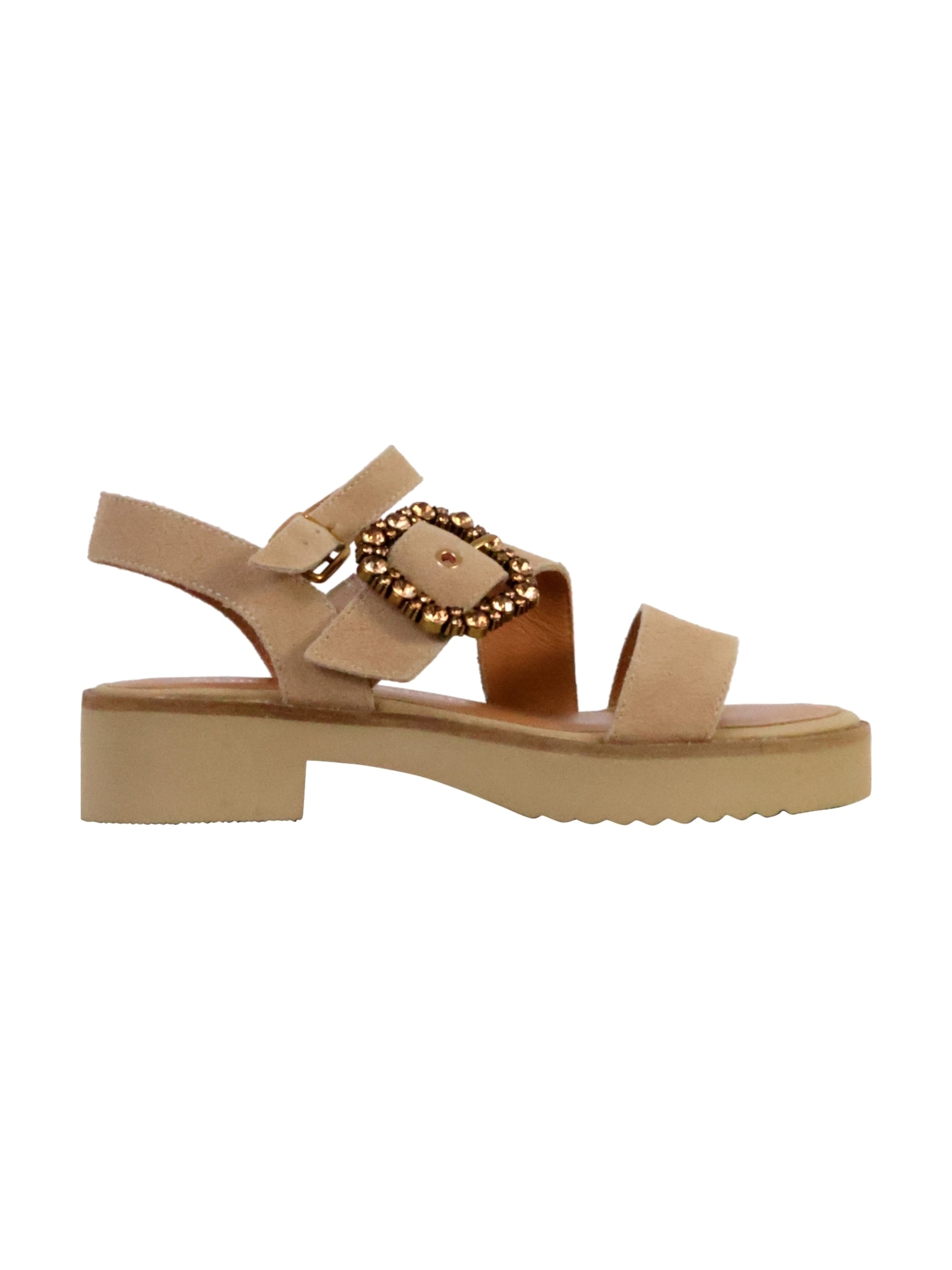 Emilie Karston Sandals in Beige: front