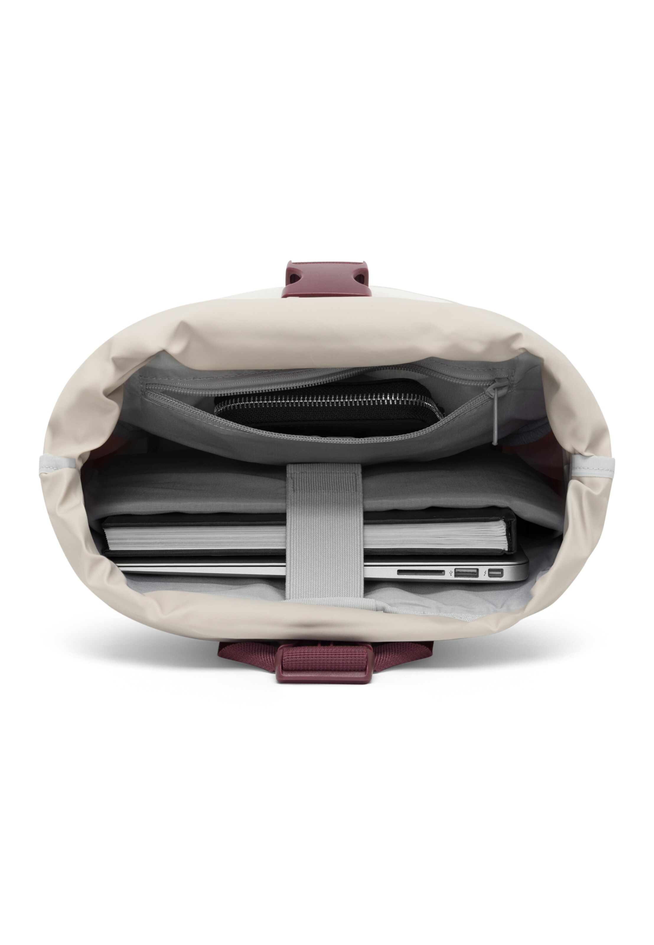 Zaino 'No 4' di LARKSON in beige: superiore