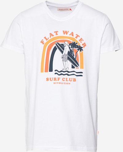 Tricou Revolution pe albastru noapte / galben șofran / portocaliu / alb, Vizualizare produs