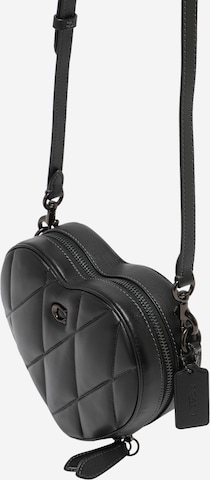 COACH - Mala de ombro 'Heart' em preto: frente