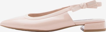 Karl Lagerfeld Балетки с ремешком в Бежевый: спереди