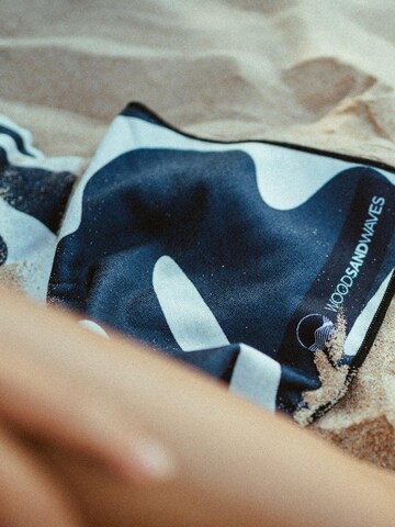 woodsandwaves Beach Towel 'Midnight Florals' in Black