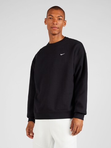 Nike SportswearSweater majica 'Swoosh' - crna boja: prednji dio