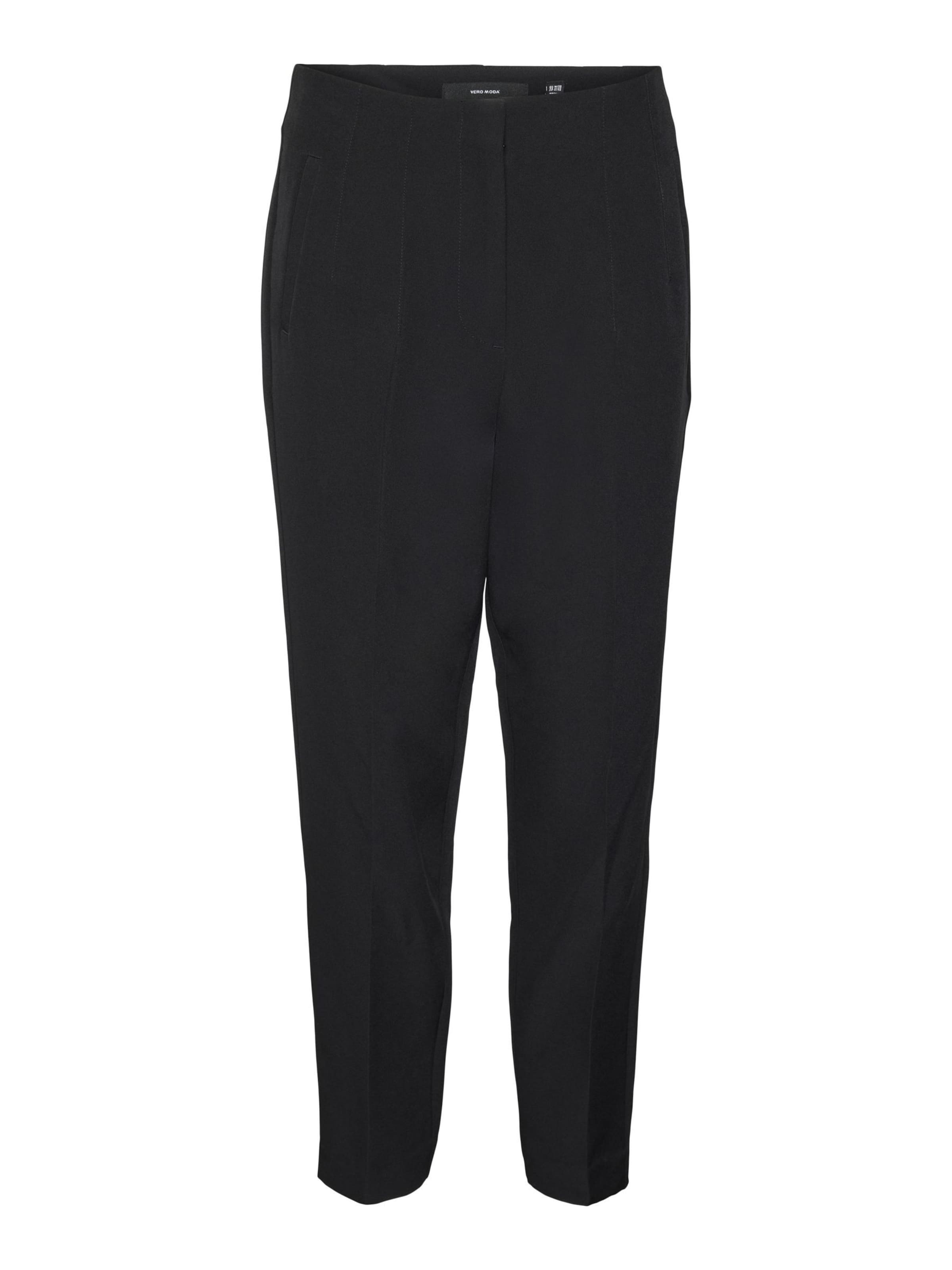 VERO MODA Pleated Pants 'Lina' in Black: front