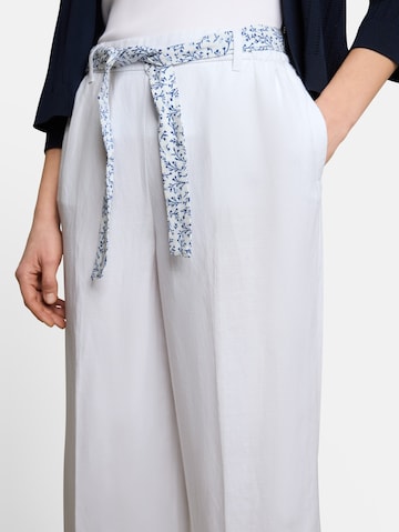 TOM TAILOR Wide leg Trousers with creases in White