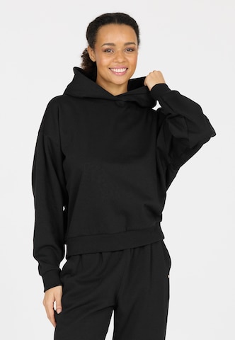 Athlecia Kapuzenpullover 'Carmen' in Schwarz: Vorderseite