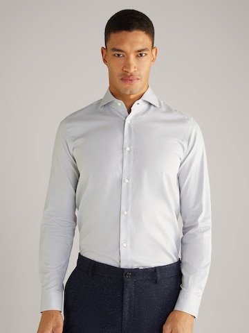 JOOP! Slim fit Button Up Shirt 'Paiton' in Grey: front
