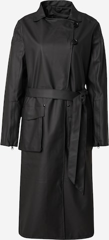 Stutterheim Ανοιξιάτικο και φθινοπωρινό παλτό 'Kista' σε μαύρο: μπροστά