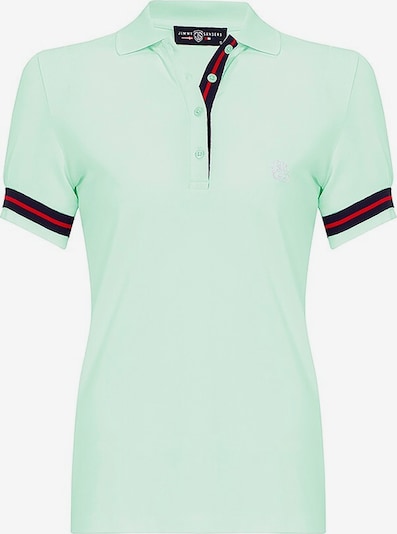 Jimmy Sanders Poloshirt in mint / rot / schwarz, Produktansicht