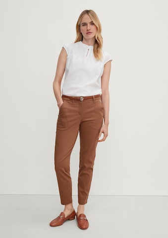 Coupe slim Pantalon chino COMMA en marron