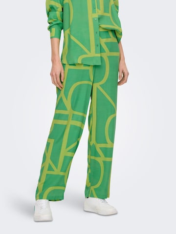 ONLY Loosefit Broek 'AVA' in Groen: voorkant