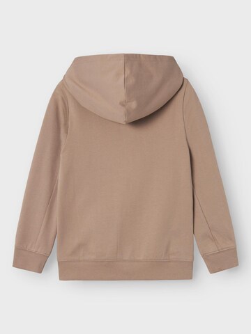 NAME IT Zip-Up Hoodie in Brown