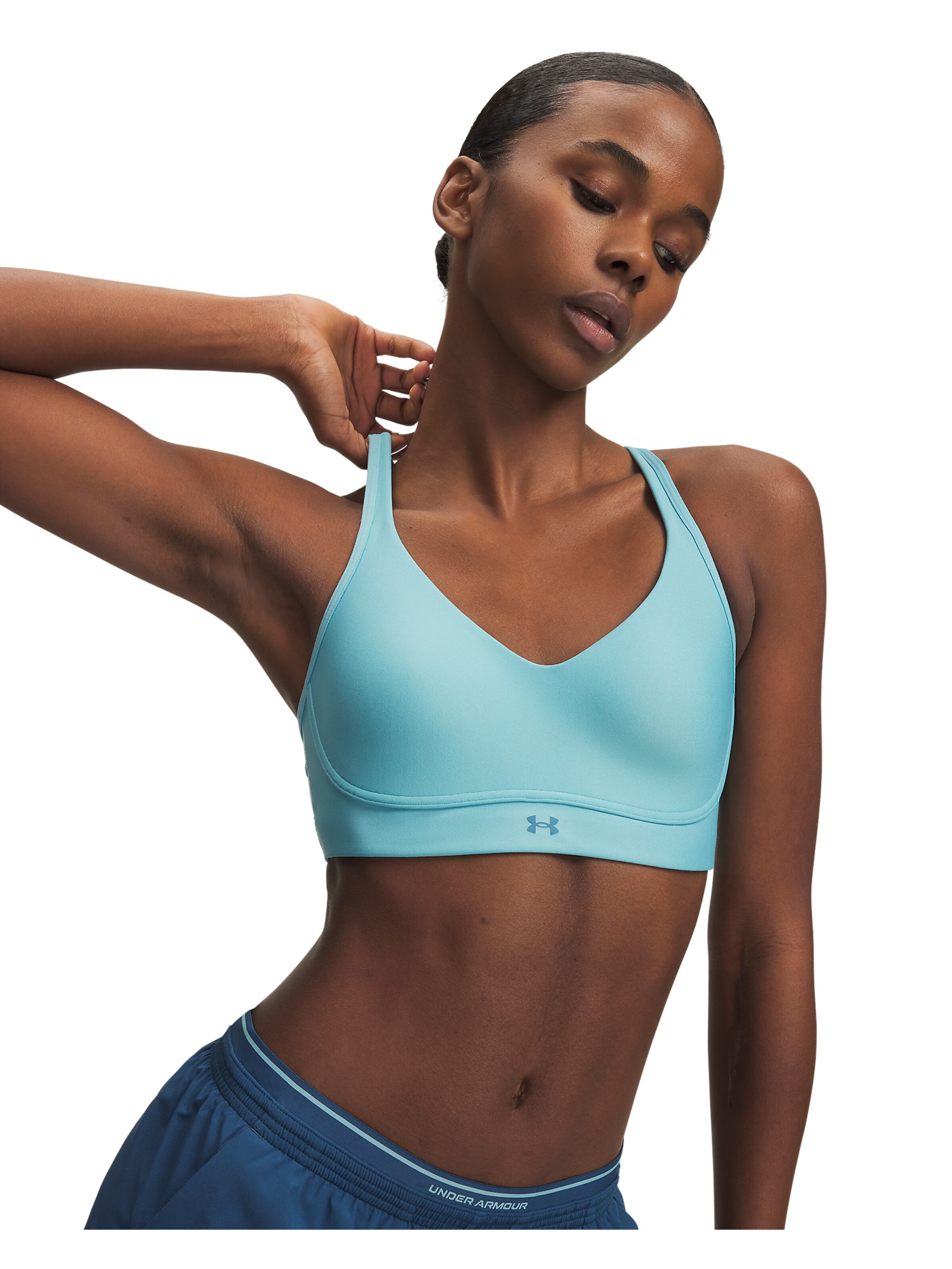 UNDER ARMOUR Bustier Sport bh ' Infinity 2.0 ' in Blauw: voorkant